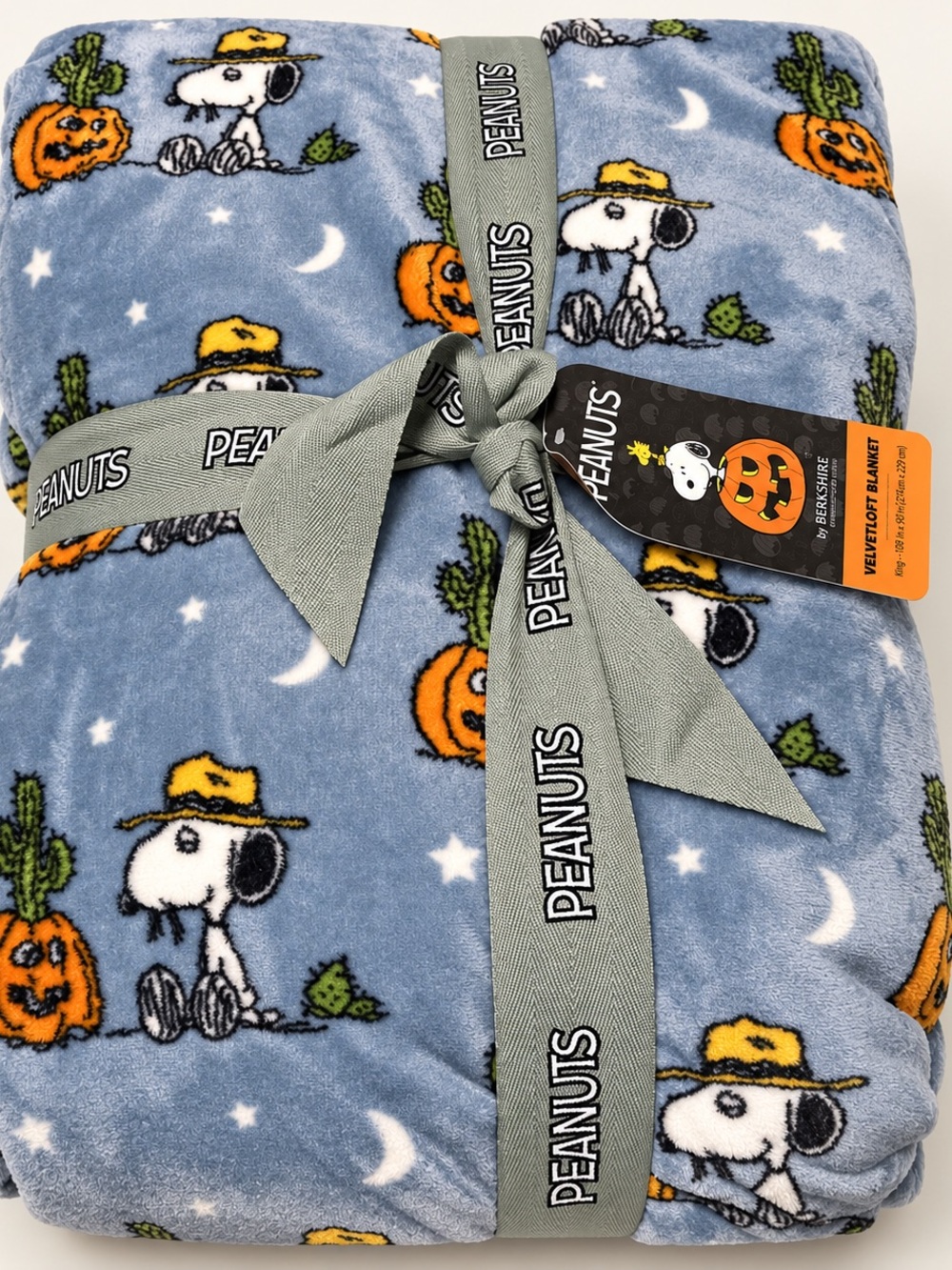 NWT Peanuts Snoopy Halloween King VelvetLoft Blanket 108x90
